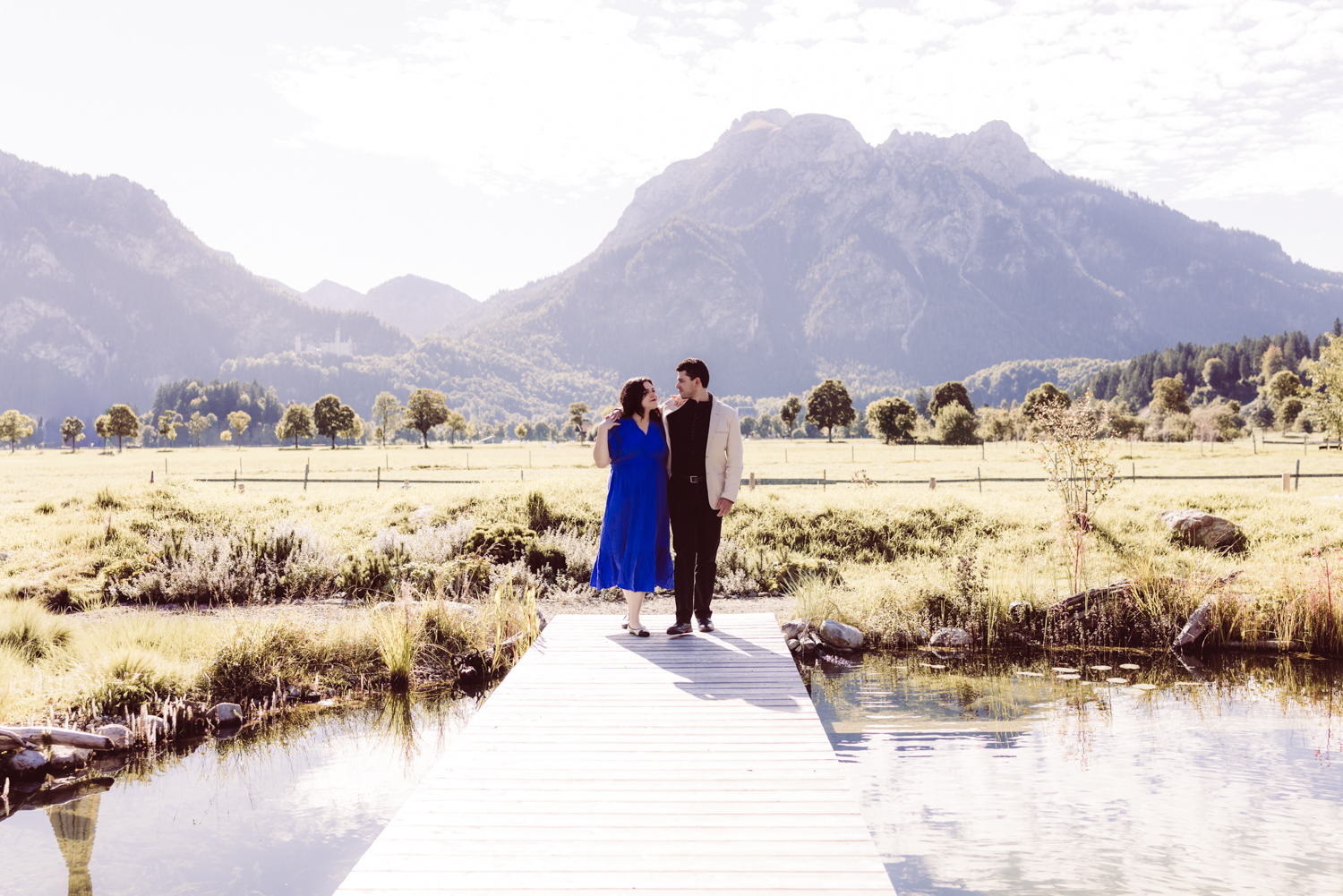 Surprise-Proposal, Heiratsantrag mit Paar-Fotoshooting in Schwangau – mit Blick auf Schloss Neuschwanstein